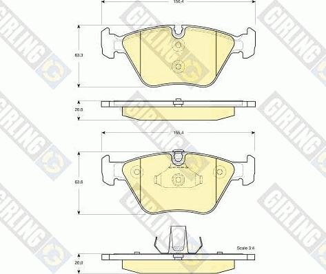 Girling 6115772 - Bremsbelagsatz, Scheibenbremse alexcarstop-ersatzteile.com