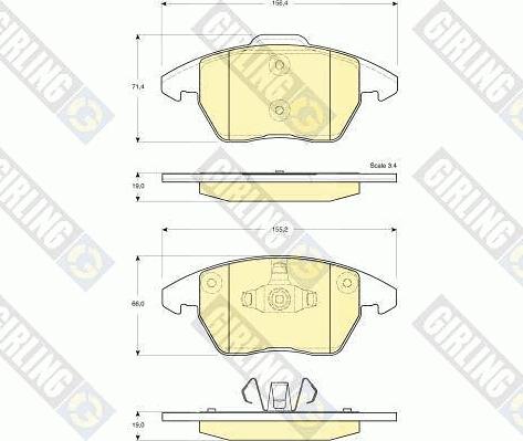 Girling 6116052 - Bremsbelagsatz, Scheibenbremse alexcarstop-ersatzteile.com