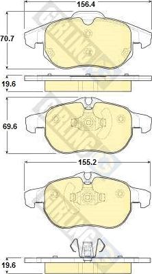 Girling 6116132 - Bremsbelagsatz, Scheibenbremse alexcarstop-ersatzteile.com