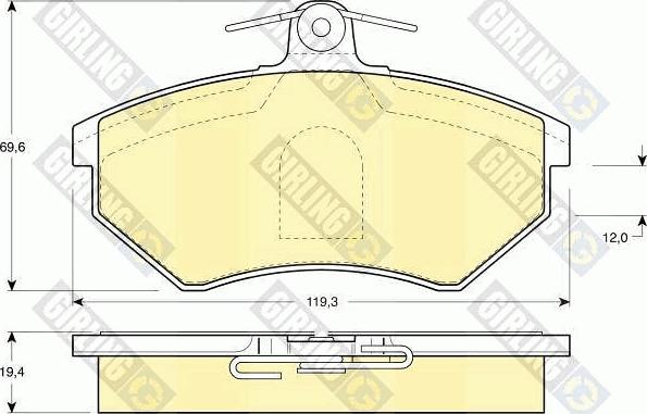 Girling 6110441 - Bremsbelagsatz, Scheibenbremse alexcarstop-ersatzteile.com