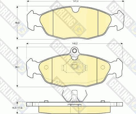 Girling 6110402 - Bremsbelagsatz, Scheibenbremse alexcarstop-ersatzteile.com