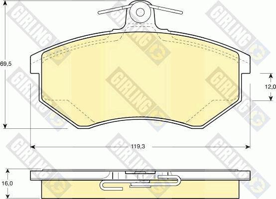 Girling 6110481 - Bremsbelagsatz, Scheibenbremse alexcarstop-ersatzteile.com