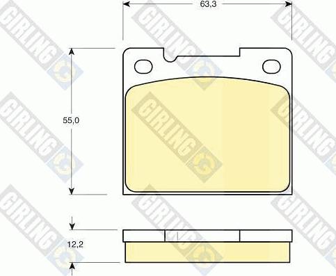 Girling 6110661 - Bremsbelagsatz, Scheibenbremse alexcarstop-ersatzteile.com