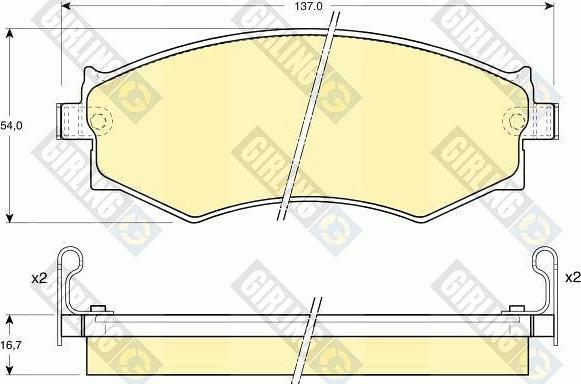 Girling 6110089 - Bremsbelagsatz, Scheibenbremse alexcarstop-ersatzteile.com