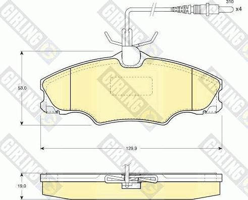 Girling 6111931 - Bremsbelagsatz, Scheibenbremse alexcarstop-ersatzteile.com