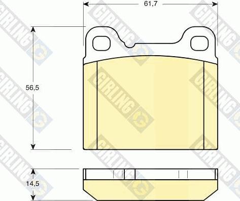 Girling 6111602 - Bremsbelagsatz, Scheibenbremse alexcarstop-ersatzteile.com