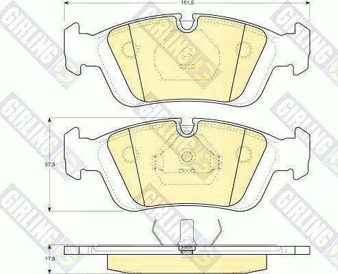 Girling 6111002 - Bremsbelagsatz, Scheibenbremse alexcarstop-ersatzteile.com