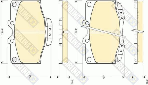 Girling 6111339 - Bremsbelagsatz, Scheibenbremse alexcarstop-ersatzteile.com