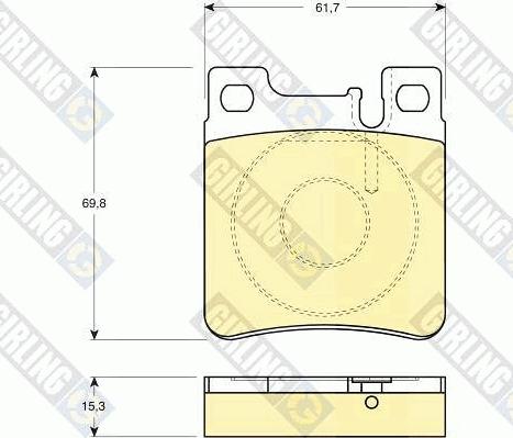 Girling 6111232 - Bremsbelagsatz, Scheibenbremse alexcarstop-ersatzteile.com