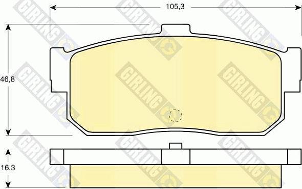 Girling 6111729 - Bremsbelagsatz, Scheibenbremse alexcarstop-ersatzteile.com