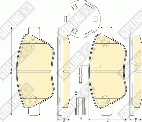 Girling 6118914 - Bremsbelagsatz, Scheibenbremse alexcarstop-ersatzteile.com