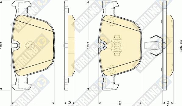 Girling 6118922 - Bremsbelagsatz, Scheibenbremse alexcarstop-ersatzteile.com