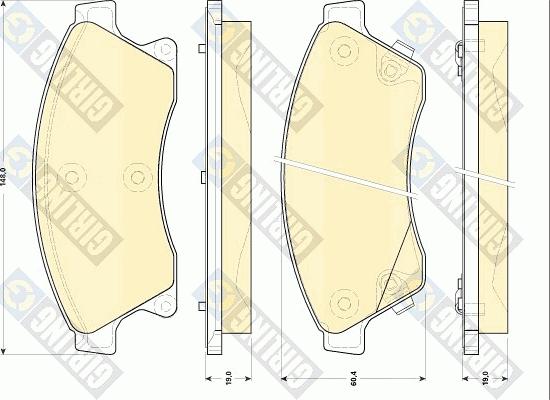 Girling 6118439 - Bremsbelagsatz, Scheibenbremse alexcarstop-ersatzteile.com