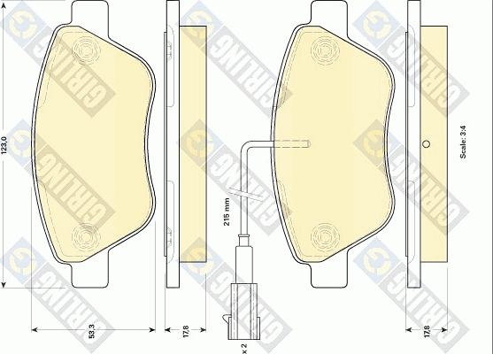 Girling 6118424 - Bremsbelagsatz, Scheibenbremse alexcarstop-ersatzteile.com