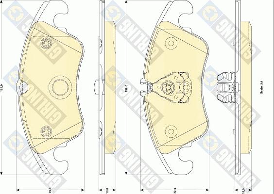 Girling 6118331 - Bremsbelagsatz, Scheibenbremse alexcarstop-ersatzteile.com