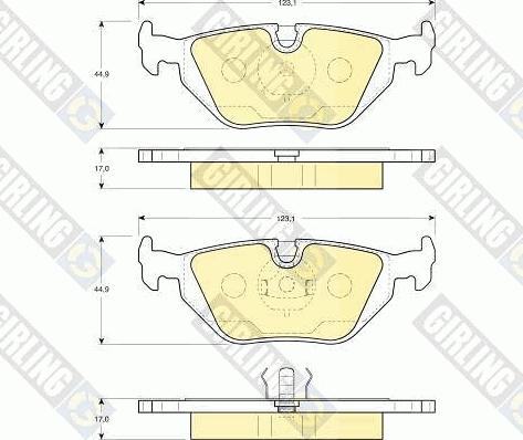 Girling 6113432 - Bremsbelagsatz, Scheibenbremse alexcarstop-ersatzteile.com