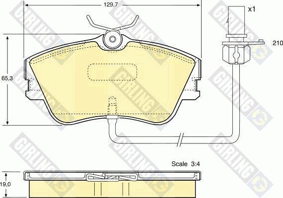 Girling 6113671 - Bremsbelagsatz, Scheibenbremse alexcarstop-ersatzteile.com