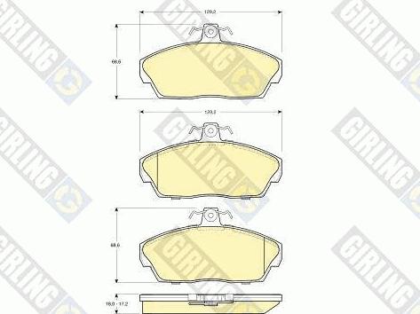 Girling 6113191 - Bremsbelagsatz, Scheibenbremse alexcarstop-ersatzteile.com