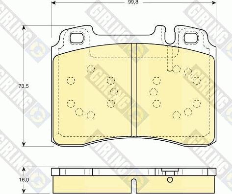 Girling 6113182 - Bremsbelagsatz, Scheibenbremse alexcarstop-ersatzteile.com