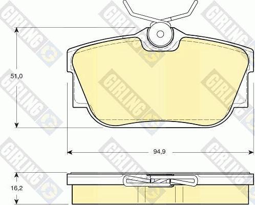 Girling 6113251 - Bremsbelagsatz, Scheibenbremse alexcarstop-ersatzteile.com