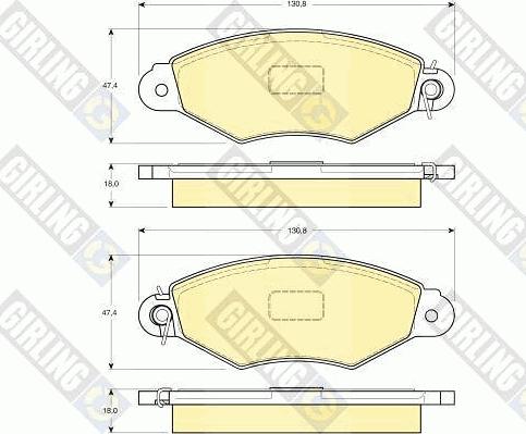 Girling 6113213 - Bremsbelagsatz, Scheibenbremse alexcarstop-ersatzteile.com