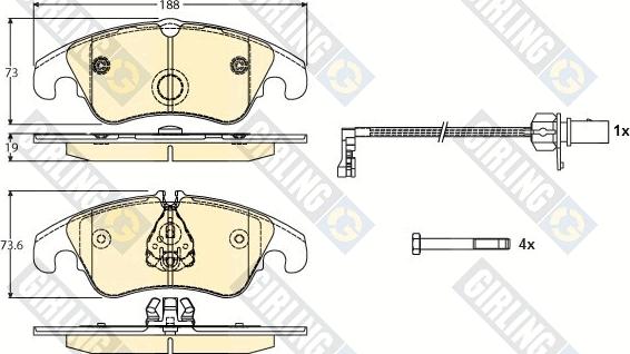 Girling 6117681 - Bremsbelagsatz, Scheibenbremse alexcarstop-ersatzteile.com