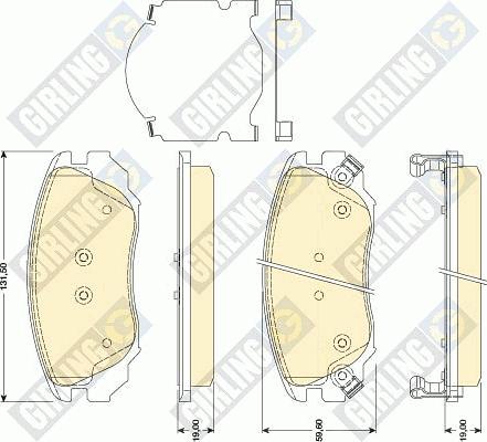 Girling 6117829 - Bremsbelagsatz, Scheibenbremse alexcarstop-ersatzteile.com