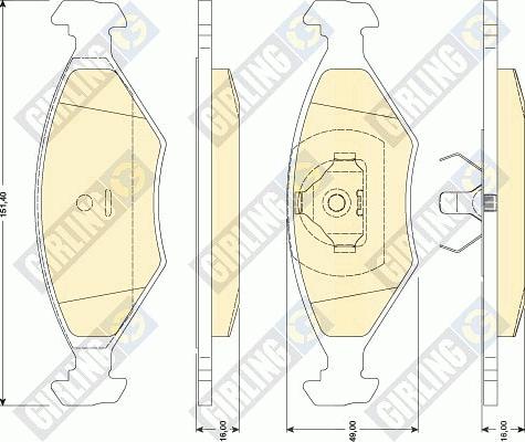 Girling 6117762 - Bremsbelagsatz, Scheibenbremse alexcarstop-ersatzteile.com