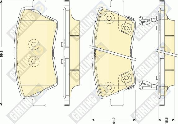 Girling 6134949 - Bremsbelagsatz, Scheibenbremse alexcarstop-ersatzteile.com