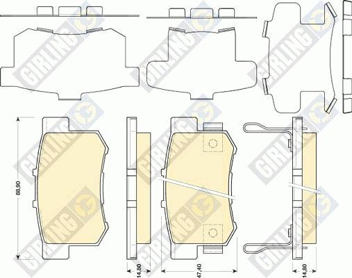 Girling 6134479 - Bremsbelagsatz, Scheibenbremse alexcarstop-ersatzteile.com