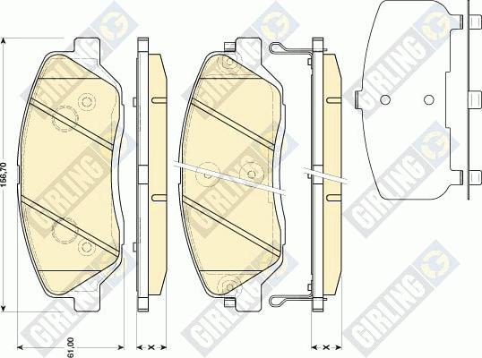 Girling 6134189 - Bremsbelagsatz, Scheibenbremse alexcarstop-ersatzteile.com