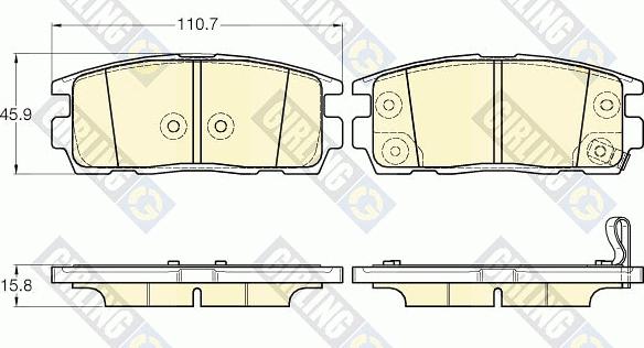 Girling 6135665 - Bremsbelagsatz, Scheibenbremse alexcarstop-ersatzteile.com