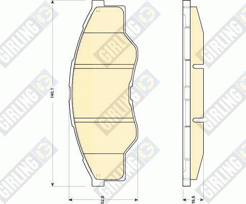 Girling 6135009 - Bremsbelagsatz, Scheibenbremse alexcarstop-ersatzteile.com