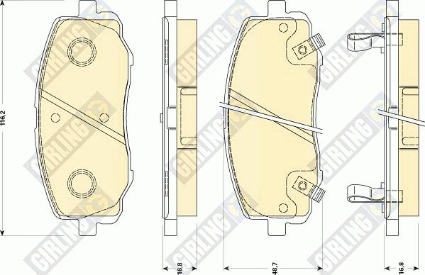 Girling 6135109 - Bremsbelagsatz, Scheibenbremse alexcarstop-ersatzteile.com