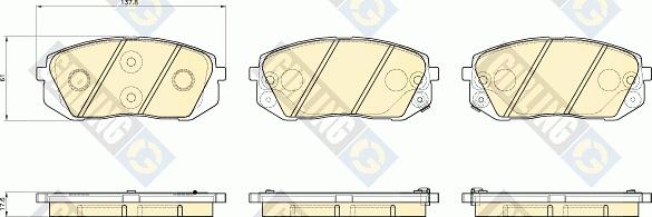 Girling 6135309 - Bremsbelagsatz, Scheibenbremse alexcarstop-ersatzteile.com