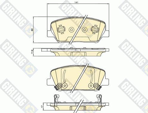 Girling 6136216 - Bremsbelagsatz, Scheibenbremse alexcarstop-ersatzteile.com