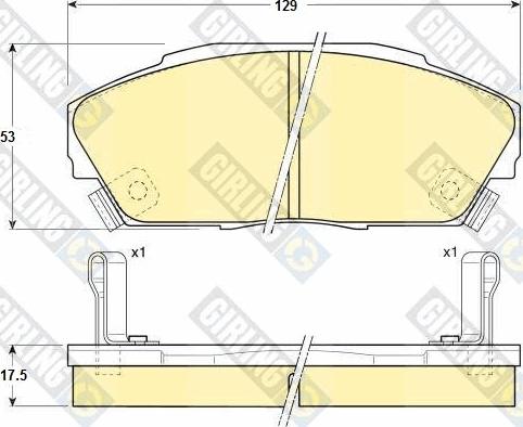 Girling 6130349 - Bremsbelagsatz, Scheibenbremse alexcarstop-ersatzteile.com