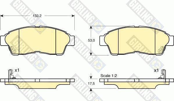 Girling 6131479 - Bremsbelagsatz, Scheibenbremse alexcarstop-ersatzteile.com