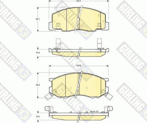 Girling 6131579 - Bremsbelagsatz, Scheibenbremse alexcarstop-ersatzteile.com