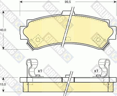 Girling 6131159 - Bremsbelagsatz, Scheibenbremse alexcarstop-ersatzteile.com