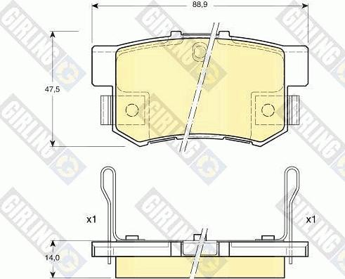 Girling 6131759 - Bremsbelagsatz, Scheibenbremse alexcarstop-ersatzteile.com