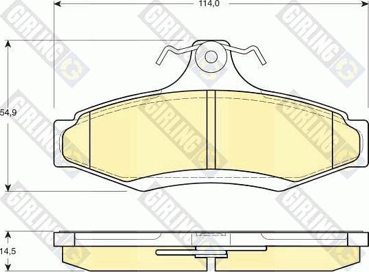 Girling 6131721 - Bremsbelagsatz, Scheibenbremse alexcarstop-ersatzteile.com