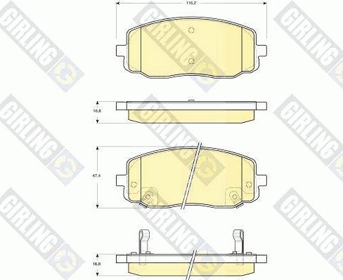 Girling 6133699 - Bremsbelagsatz, Scheibenbremse alexcarstop-ersatzteile.com