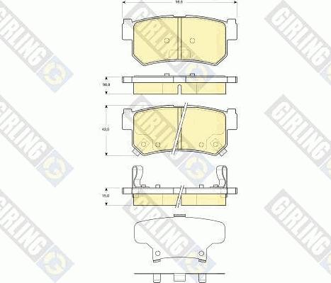 Girling 6133669 - Bremsbelagsatz, Scheibenbremse alexcarstop-ersatzteile.com