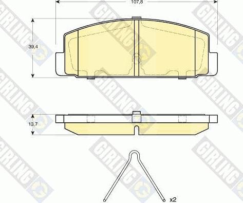 Girling 6133119 - Bremsbelagsatz, Scheibenbremse alexcarstop-ersatzteile.com