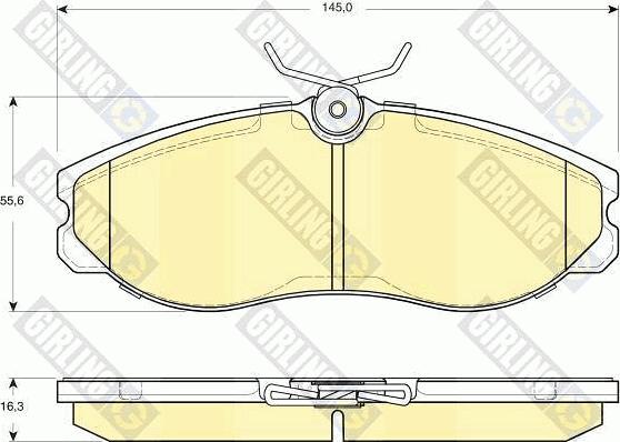 Girling 6133131 - Bremsbelagsatz, Scheibenbremse alexcarstop-ersatzteile.com