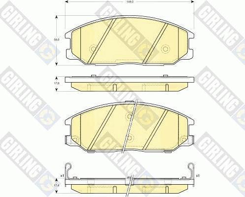 Girling 6132979 - Bremsbelagsatz, Scheibenbremse alexcarstop-ersatzteile.com