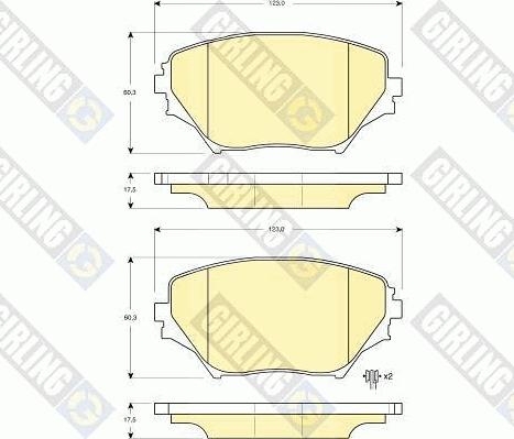 Girling 6132519 - Bremsbelagsatz, Scheibenbremse alexcarstop-ersatzteile.com