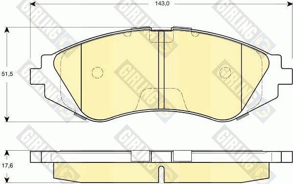 Girling 6132659 - Bremsbelagsatz, Scheibenbremse alexcarstop-ersatzteile.com