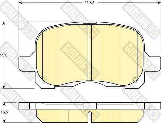 Girling 6132041 - Bremsbelagsatz, Scheibenbremse alexcarstop-ersatzteile.com